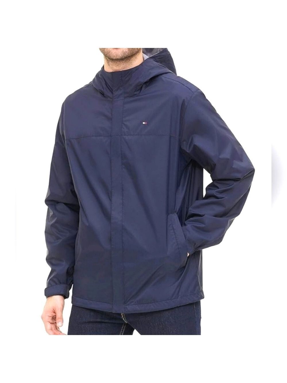 NWOT Tommy Hilfiger Lightweight Breathable Waterproof Hooded Jacket Size XS